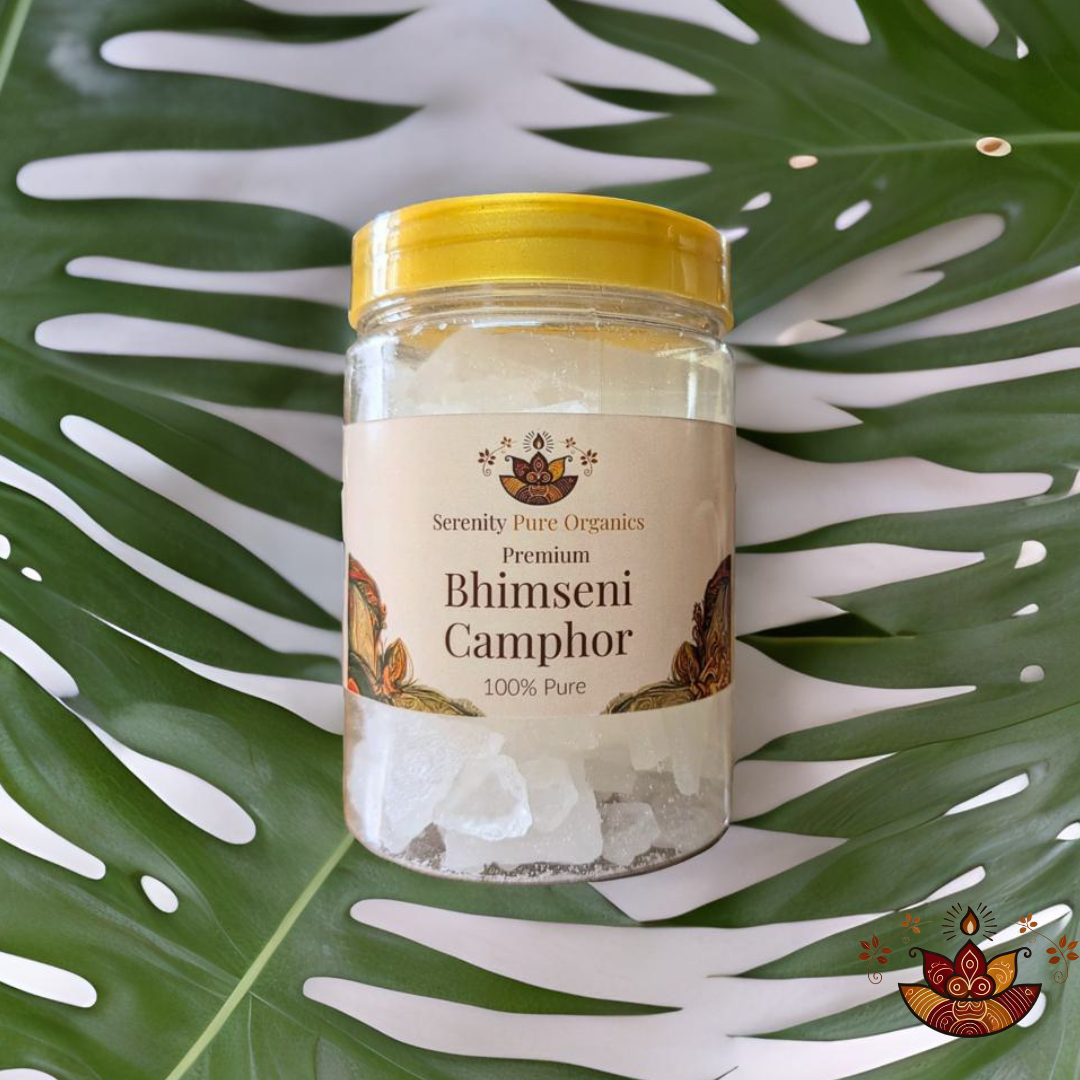 Premium Bhimseni Camphor (250gm) – 100% Organic Camphor for Pooja and Aromatherapy